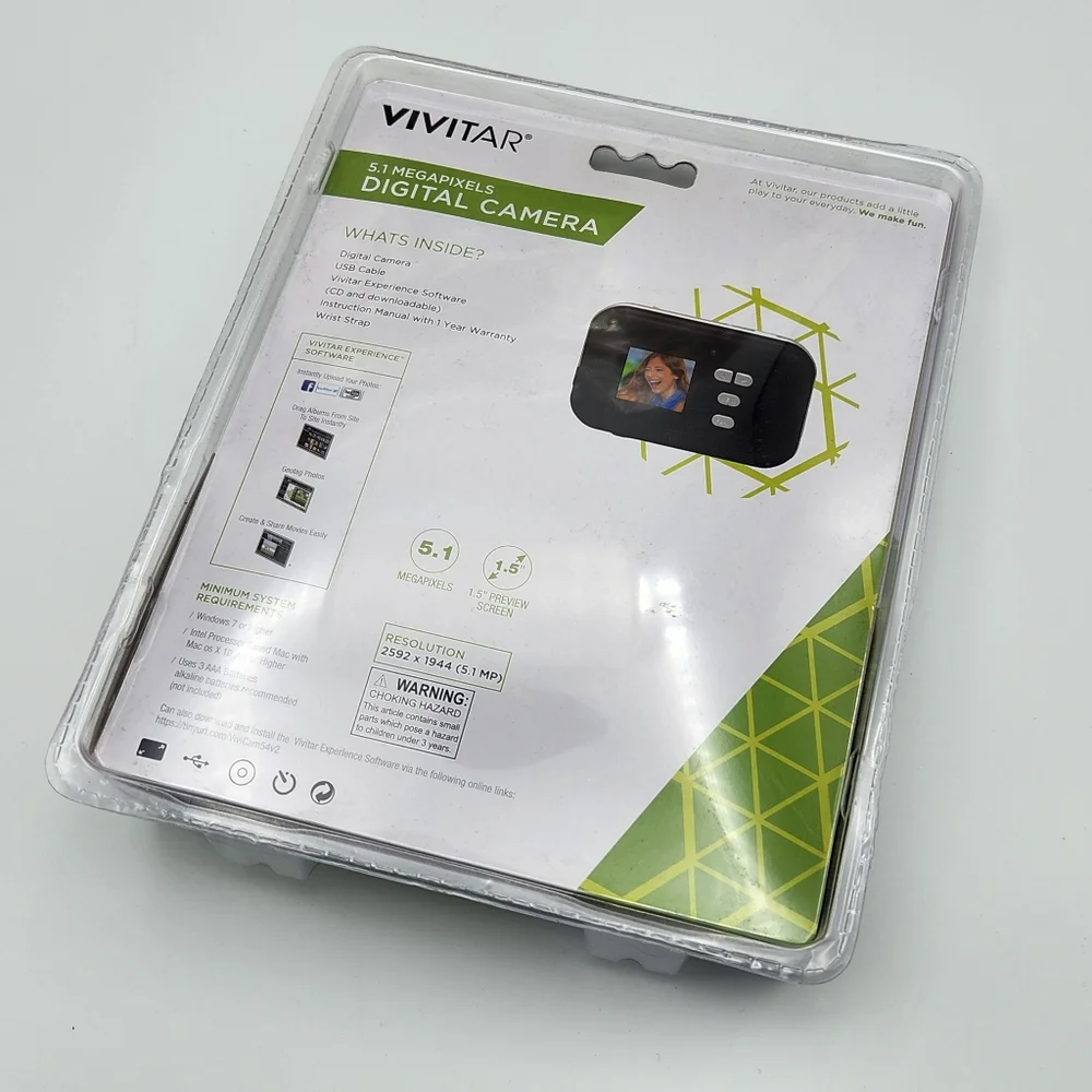 Vivitar NEW! ViviCam 54 Black Digital Camera